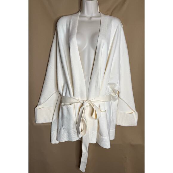 Wynne Layers Cream Tie Front Cardigan Sweater 3X NWOT - Picture 2 of 6